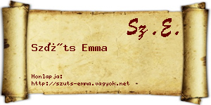 Szüts Emma névjegykártya