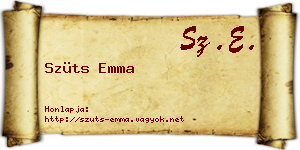 Szüts Emma névjegykártya